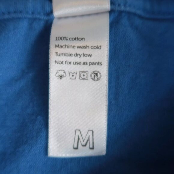 Ocarina Time! T-Shirt Zelda Nintendo Unisex Medium Blue Graphic Logo 100% Cotton - Picture 5 of 5